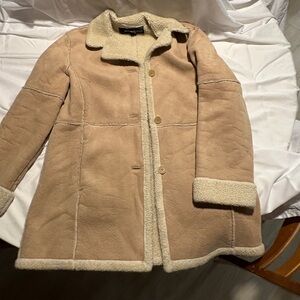 Tan Weatherproof faux shearling jacket